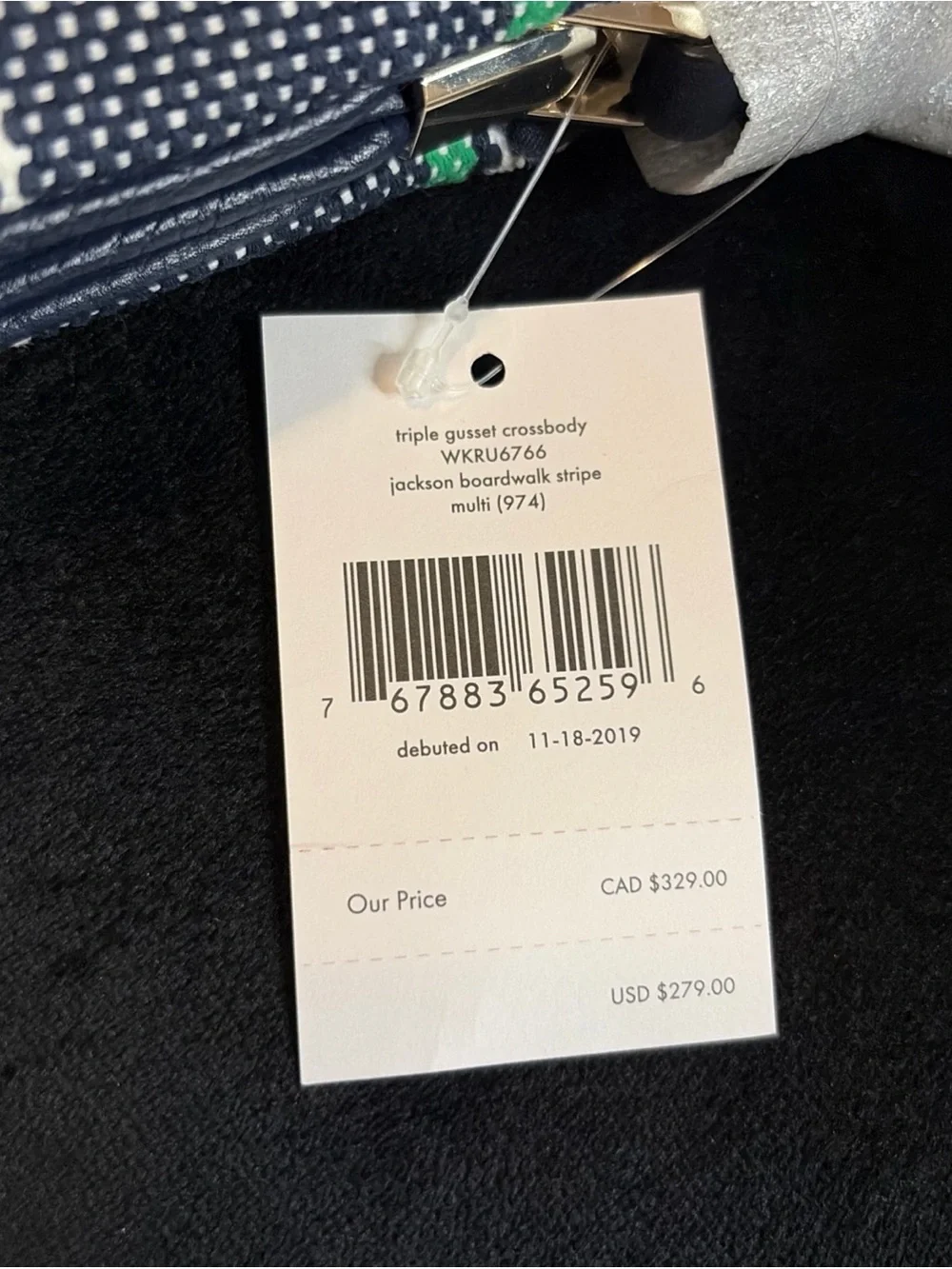 Kate Spade New York Jackson Boardwalk Stripe Crossbody-NWT